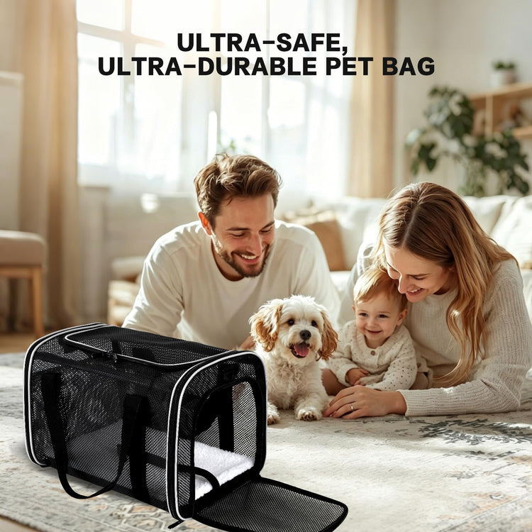 Cat Carrier Dog Carrier Pet Carriers Soft-Sided Cats Bag Animal Carriers Puppy Carrying Bag TSA Airline Approved Small Dog Carrier Soft Sided, Collapsible Travel Carriers for Big Cats(Up to 16lbs),