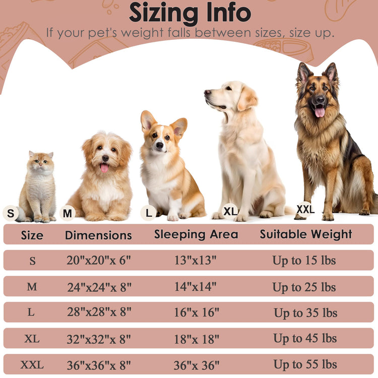 Hoewina Dog & Cat Bed for Indoor Cats, 20in Calming Donut Bed for Puppy and Kitten, Washable Round Fluffy Pet Bed for Small Medium Dogs and Cats (Light Grey)
