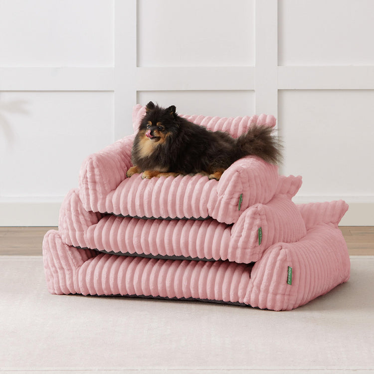 Cute Couch Bed for Pets, Supportive Cat Sofa for Indoor Cats, Small Dog Sofa Bed for Small Dogs, Grey, 24 inches