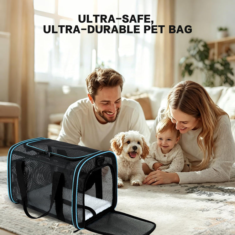 Cat Carrier Dog Carrier Pet Carriers Soft-Sided Cats Bag Animal Carriers Puppy Carrying Bag TSA Airline Approved Small Dog Carrier Soft Sided, Collapsible Travel Carriers for Big Cats(Up to 16lbs),