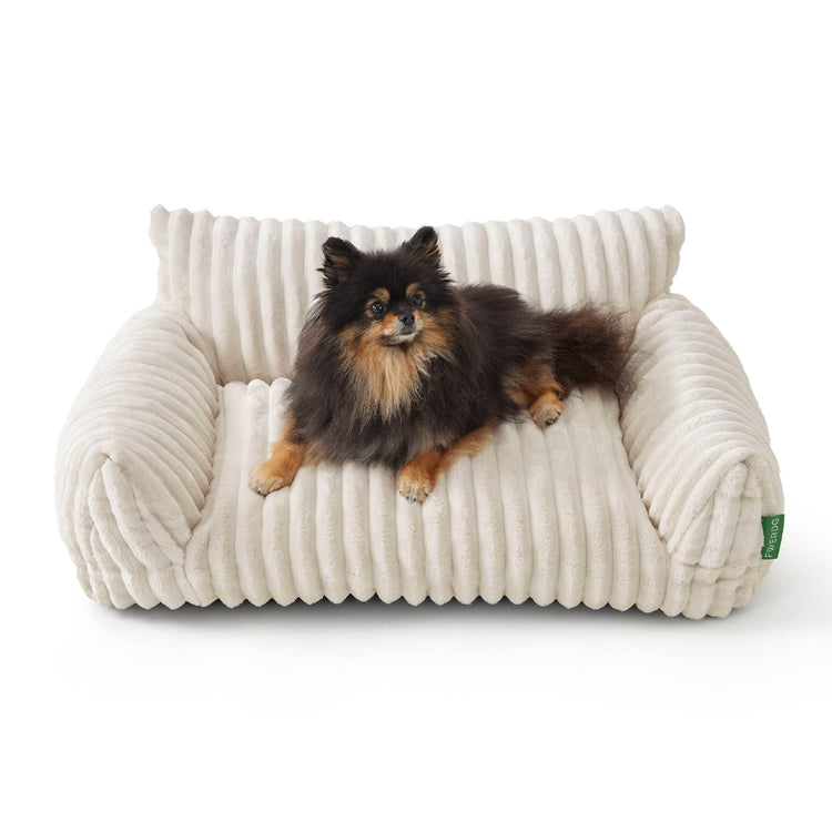 Cute Couch Bed for Pets, Supportive Cat Sofa for Indoor Cats, Small Dog Sofa Bed for Small Dogs, Grey, 24 inches