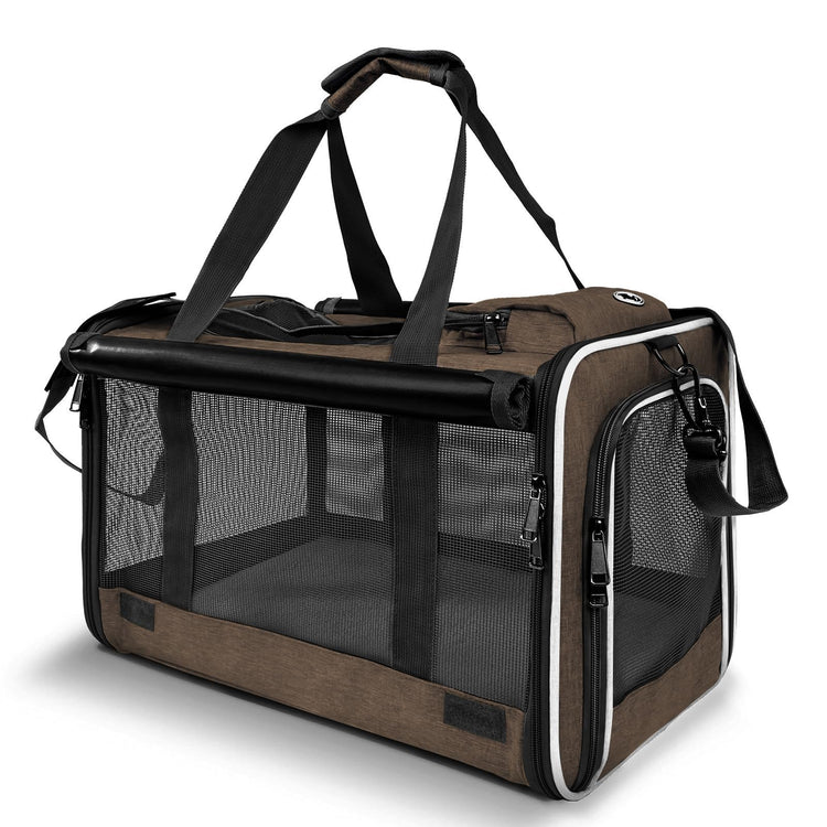 GAPZER Pet Carrier for Large Cats, Soft-Sided Cat Carrier for Medium Big Cats and Puppy up to 20lbs, Washable Dog Carrier Privacy Protection for Home Outdoor Travel