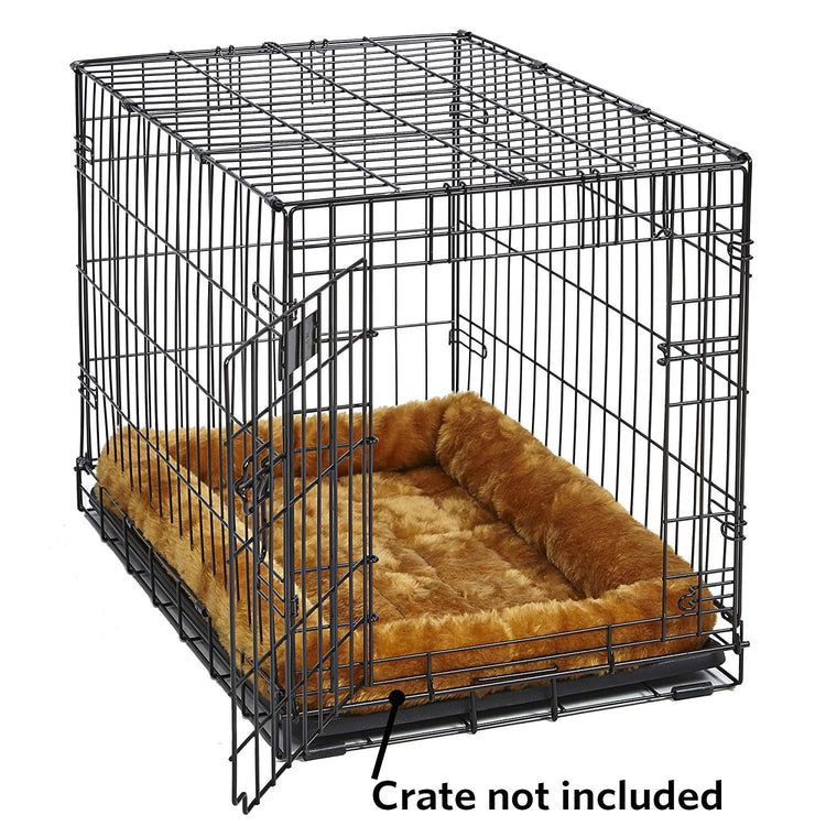MidWest Homes for Pets QuietTime Fashion XXS Dog Bed - Pink Faux Fur Bolster, Ultra-Soft and Machine Washable, Fits 18-Inch Crates and Carriers, for Small Dogs and Cats