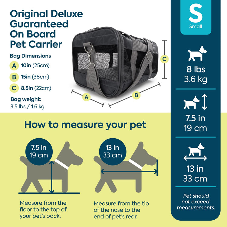 Sherpa Original Deluxe Travel Pet Carrier, Airline Approved & Guaranteed On Board - Charcoal Gray, Medium