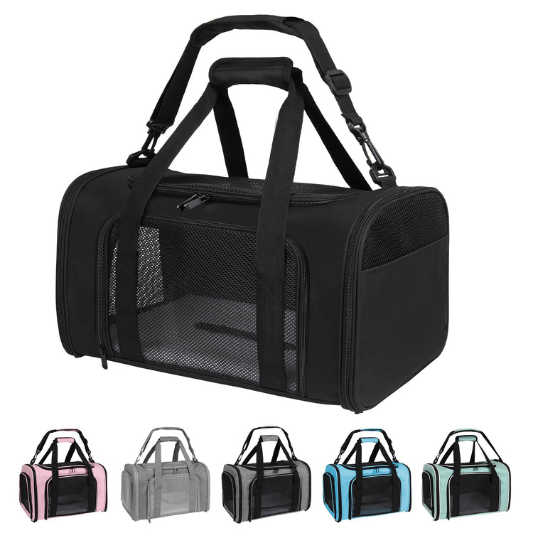 Cat Dog Carriers Soft-Sided, Pet Travel Carrier for Small Cats Dogs Under to15lbs, Soft-Solid Collapsible Carrier,(Medium,Green)