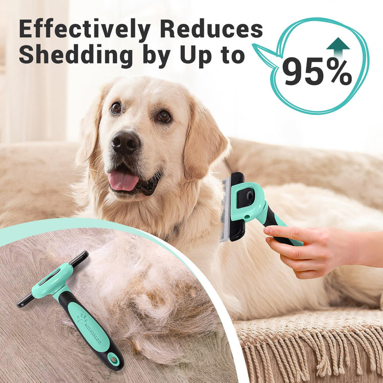 MIU COLOR Pet Grooming Brush, Deshedding Tool for Dogs & Cats, Effectively Reduces Shedding by up to 95% for Short Medium and Long Pet Hair, Purple