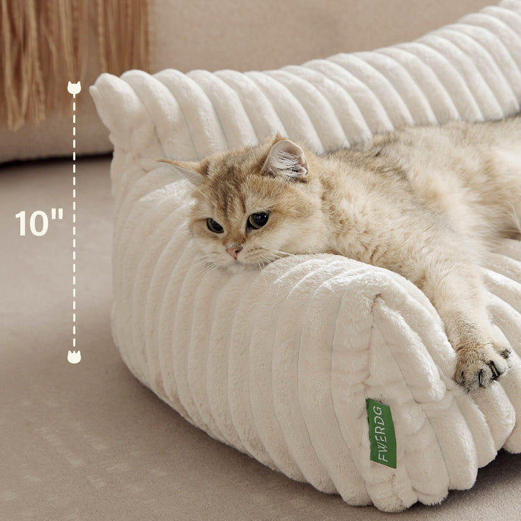 Cute Couch Bed for Pets, Supportive Cat Sofa for Indoor Cats, Small Dog Sofa Bed for Small Dogs, Grey, 24 inches