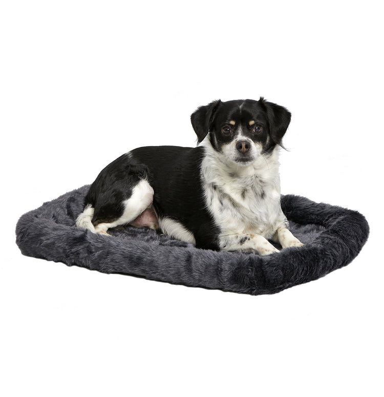 MidWest Homes for Pets QuietTime Fashion XXS Dog Bed - Pink Faux Fur Bolster, Ultra-Soft and Machine Washable, Fits 18-Inch Crates and Carriers, for Small Dogs and Cats