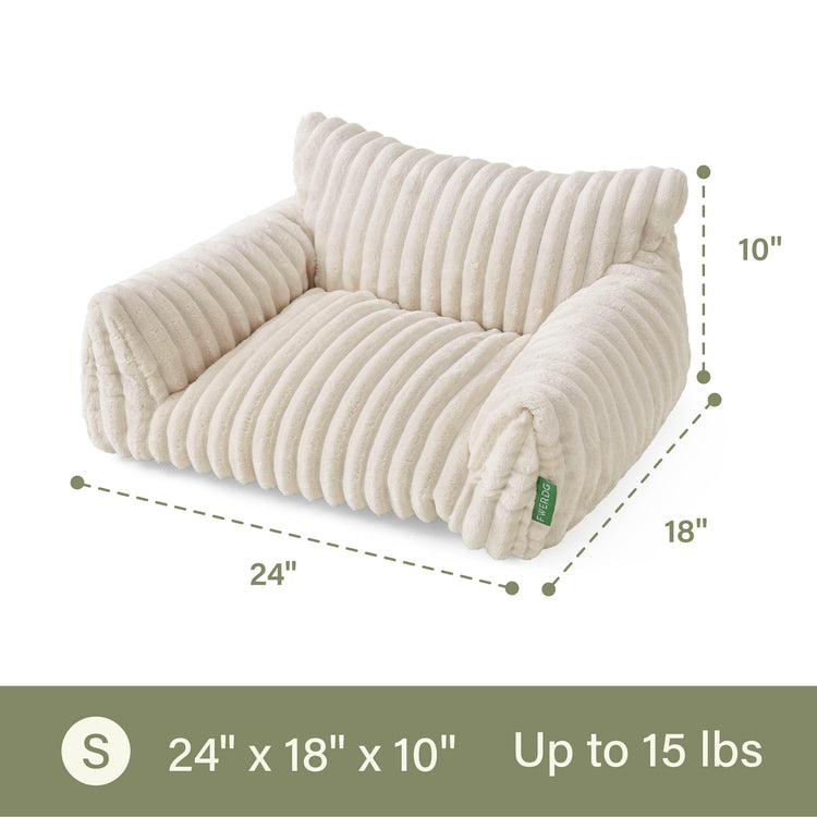 Cute Couch Bed for Pets, Supportive Cat Sofa for Indoor Cats, Small Dog Sofa Bed for Small Dogs, Grey, 24 inches