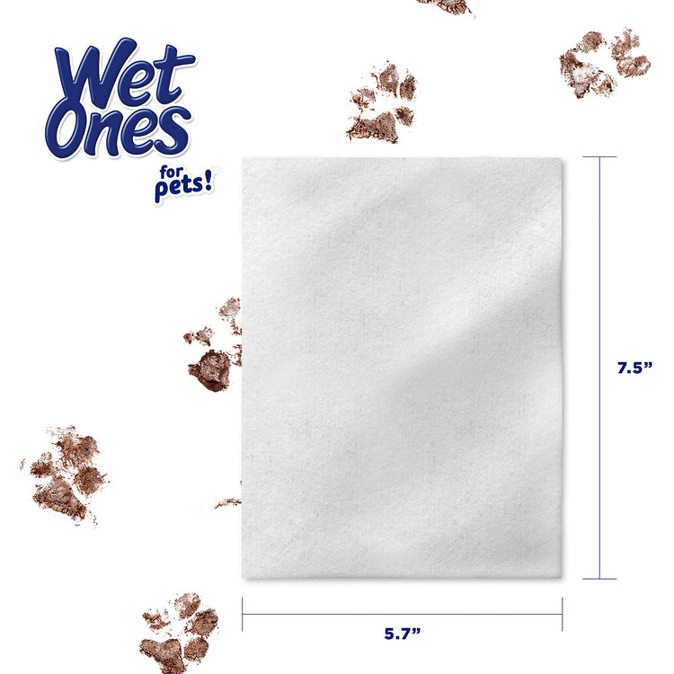 Wet Ones for Pets Paw and Tushie Dog Wipes with Chamomile, Tropical Splash Scent - Cleansing Grooming Wipes for Dog Paws and Butt Between Baths, Wet Lock Seal, 30 Count