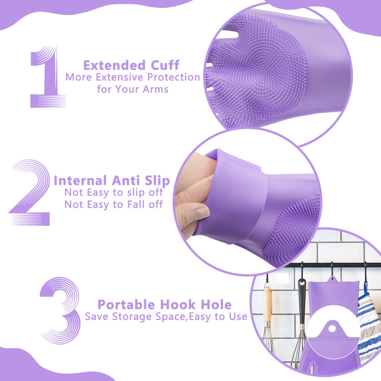 Pet Grooming Gloves—Dog Washing Gloves with High-Density Teeth, Dog Bath Scrubber with Enhanced Five Finger Design, Silicone Gloves for Dogs and Cats Bathing, Massage (Blue)