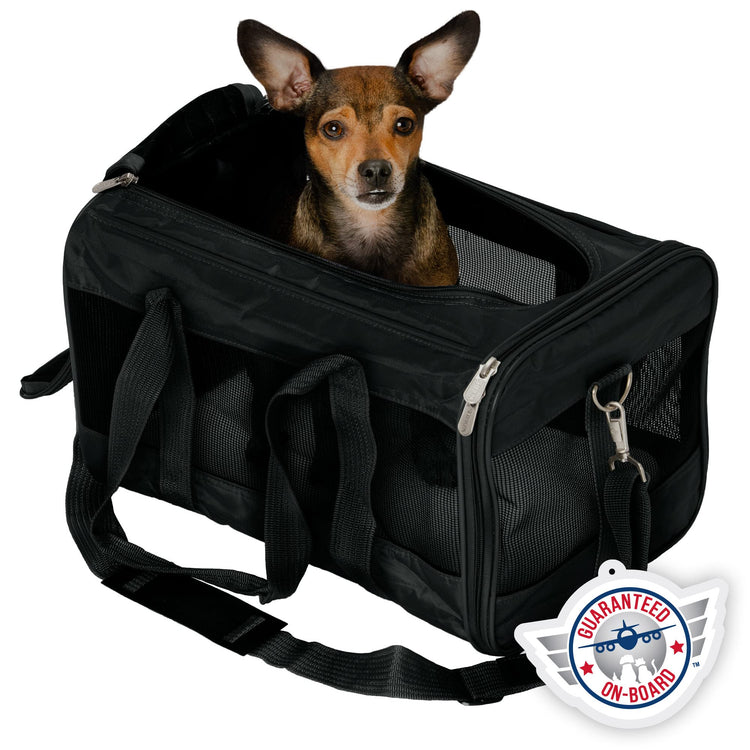 Sherpa Original Deluxe Travel Pet Carrier, Airline Approved - Black, Large