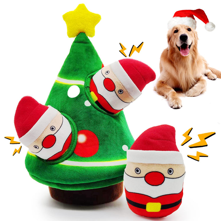 lilfrd Dog Puzzle Toys - Enrichment Squeaky Crinkle Snuffle Treat Dispensing Smart Dog Toys for Boredom and Stimulating, Durable Plush Toys for Large Medium Small Breed - Turtle