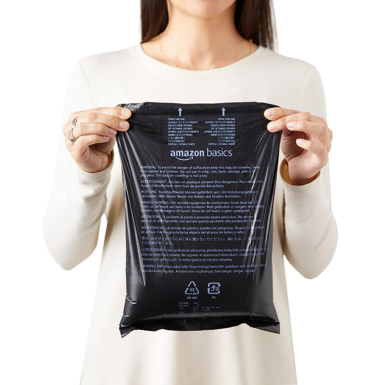 Amazon Basics Dog Poop Leak Proof Bags with Dispenser and Leash Clip, Unscented, 13" x 9" Large Size, 300 Count