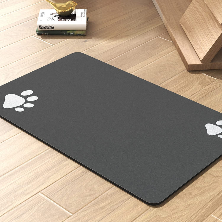 PADOOR Pet Feeding Mat-Absorbent Dog Mat for Food and Water Bowl-No Stains Easy Clean Dog Food Mat-Quick Dry Water Dispenser-Puppy Supplies Accessories