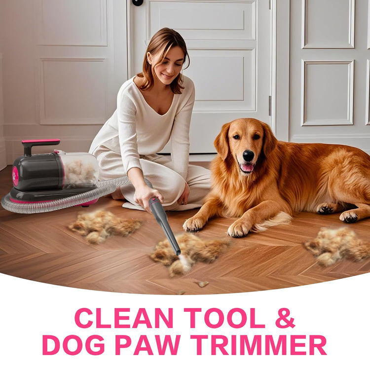 High-Suction Dog Grooming Vacuum for Small & Medium Dogs, Compact Hair Collection System for Regular Trimming & Maintenance, Strong Suction, Low-Mess Indoor Grooming