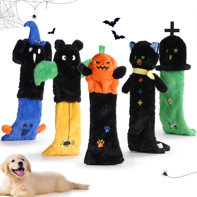 Nocciola Dog Squeaky Toys, 5 PCS Crinkle Plush Dog Toys, No Stuffing Dog Toys for Small Medium Large Dogs, Stuffless Puppy Toys for Boredom