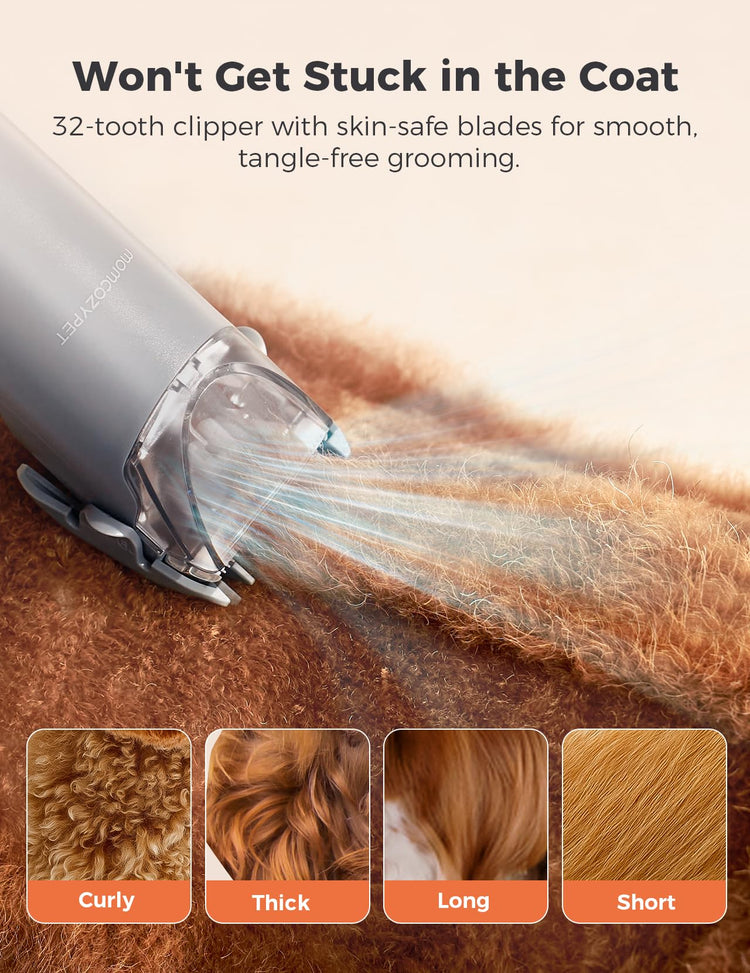 Dog Grooming Kit, FurEase Dog Grooming Vacuum with Dog Clippers for Grooming, 13000Pa Powerful Dog Vacuum for Shedding Grooming with 5 Pet Grooming Tools