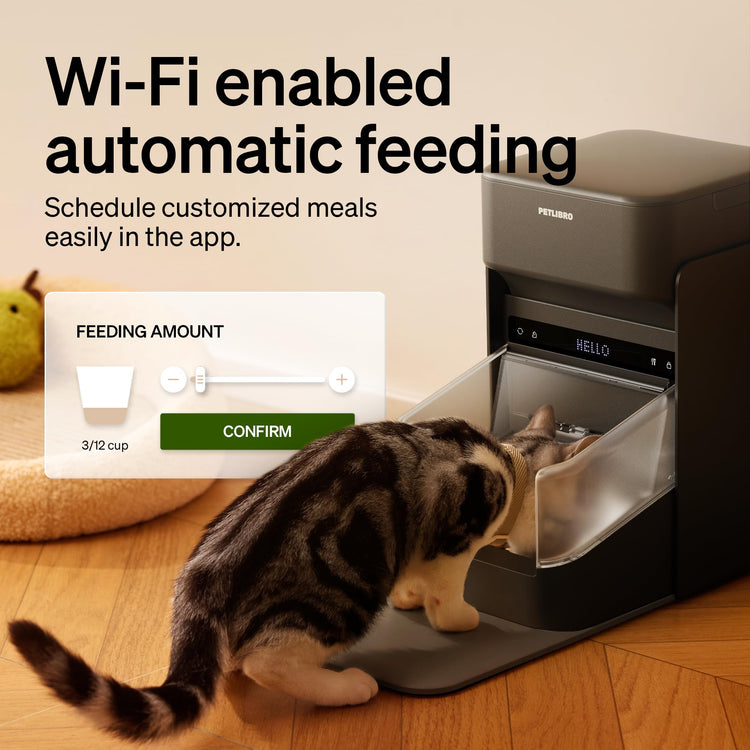 PETLIBRO RFID Automatic Cat Feeder, Collar Tag-Activated Personalized Meals, 5G&2.4G Wi-Fi Programmable Cat Food Dispenser with Cats Recognition & Diet Tracking for Multi-Pet Homes and Different Diets