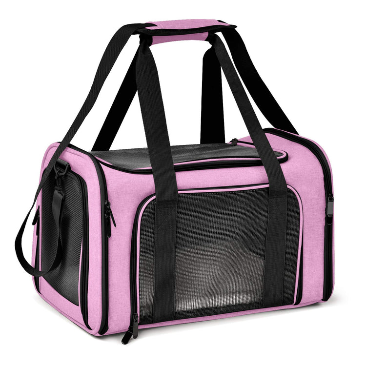 Henkelion Cat Carriers Dog Carrier Pet Carrier For Small / Medium Cats Dogs Puppies (Up To 15lbs), TSA Airline Approved Small Dog Carrier Soft Sided, Collapsible Waterproof Travel Puppy Carrier - Grey