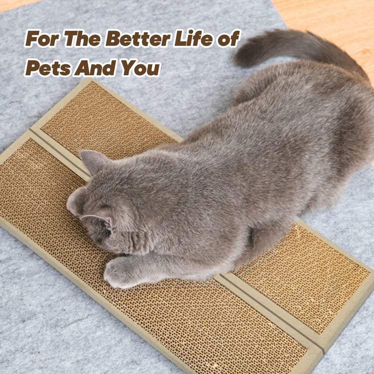 HappyFreeSX Splicing Cat Scratch Pad: Cat Scratchers for Indoor Cats and Kitten, 2 Pack Cat Scratching Pad, Cat Scratcher Cardboard, Scratching Pad, Premium Scratch from Cats, Double-Sided Design