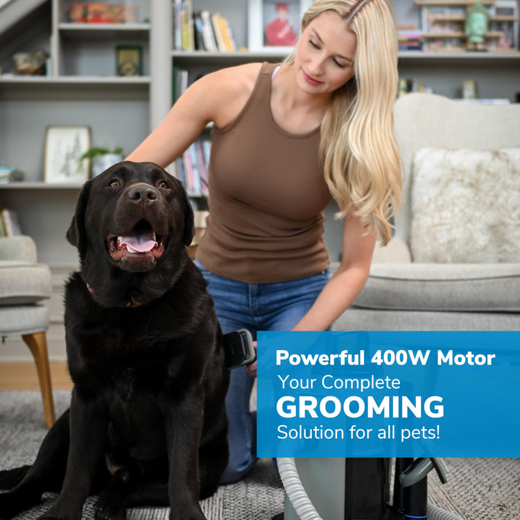 FurMe Original Pet Grooming Vacuum Kit - Cat & Dog Grooming Kit for Easy Pet Care at Home, Quiet & Safe Dog Hair Remover Machine with Brush, Clipper, Shedding & Cleaner Tools & 1L Canister