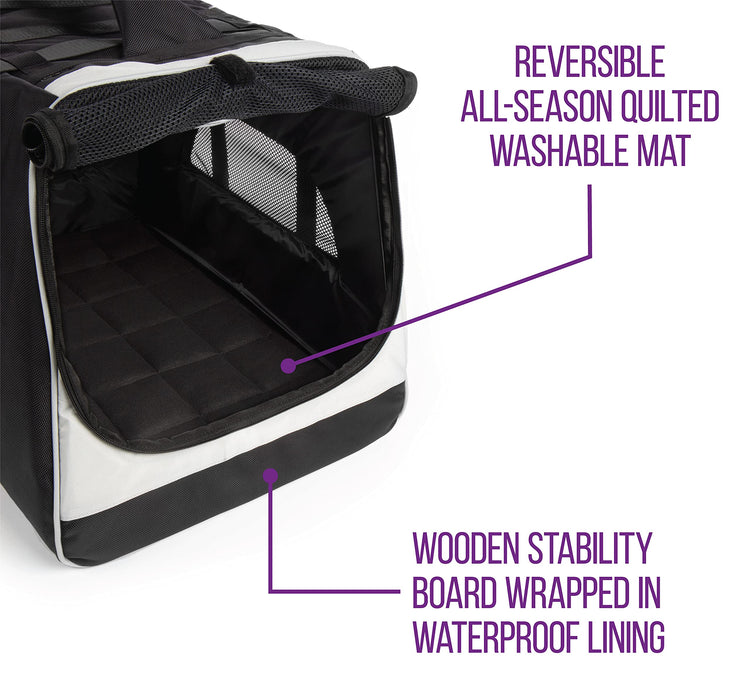 Sherpa Delta Airlines Travel Pet Carrier, Airline Approved & Guaranteed On Board - Black, Medium