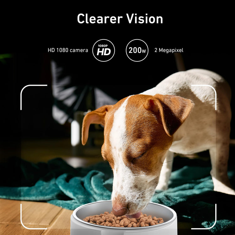 Automatic Dog Feeder - 8L/34 Cups Large Capacity Automatic Cat Food Dispenser with LCD Screen, Large Food Tray, Battery Operated, Timed Cat Feeder, Up to 50 Portions 6 Meals Per Day, Keeps Fresh