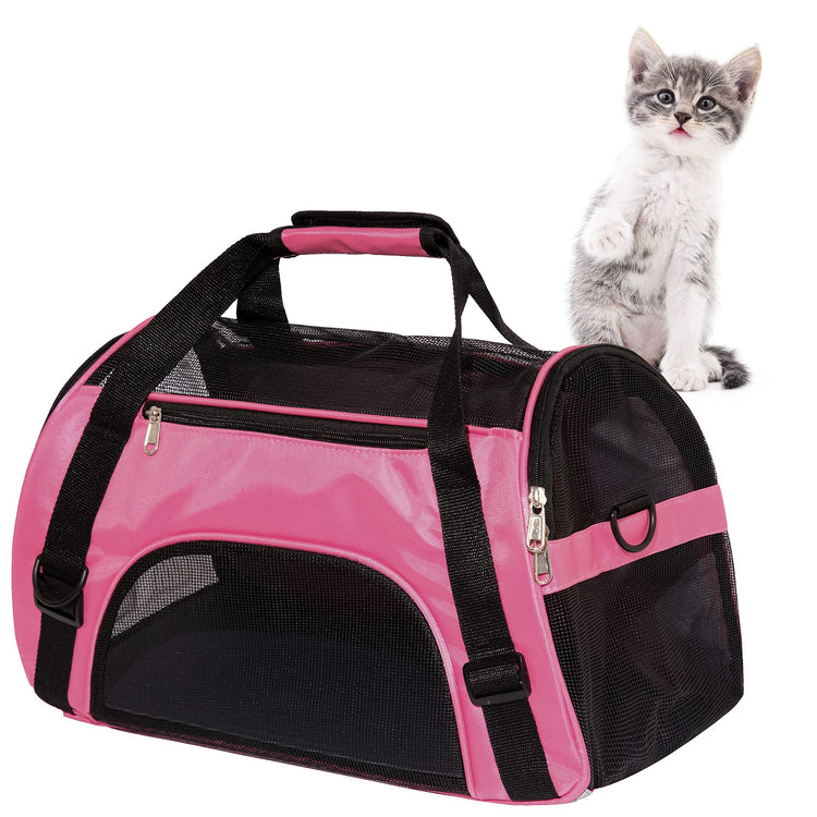 MuchL Pet Carrier Soft-Sided Carriers for Cat Carriers Dog Carrier for Small Medium Cats Dogs Puppies Pet Carrier Airline Approved Cat Dog Pet Travel Carrier (Small, Blue)