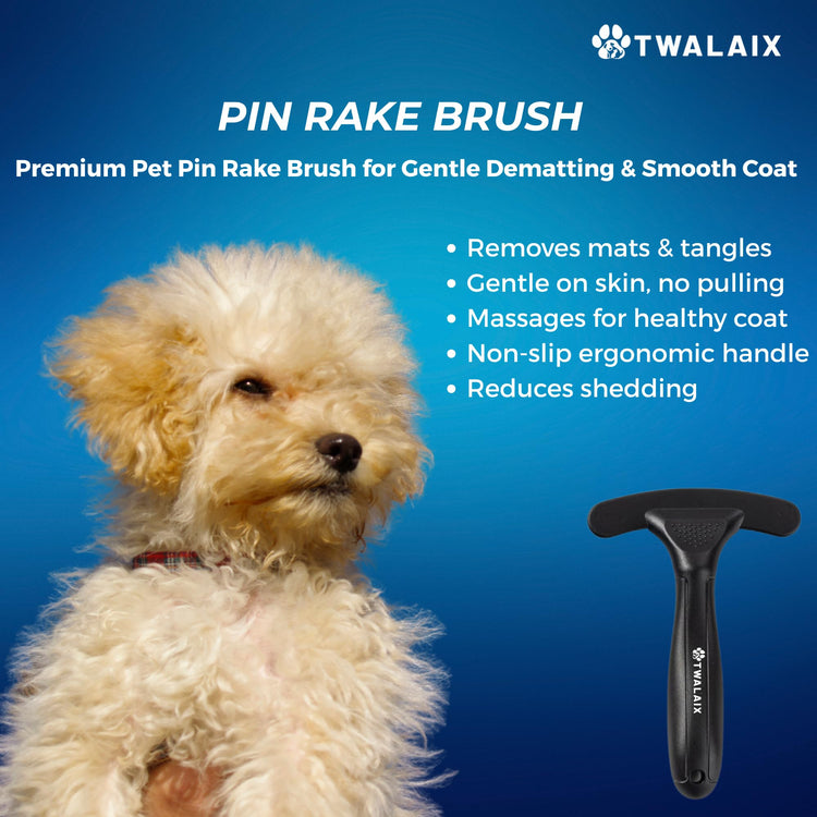8 in 1 Pet Grooming Kit for Dogs & Cats – Deshedding Brush, Undercoat Rake, Slicker Brush, Nail Clipper, Scissors & Bath Brush for All Coat Types