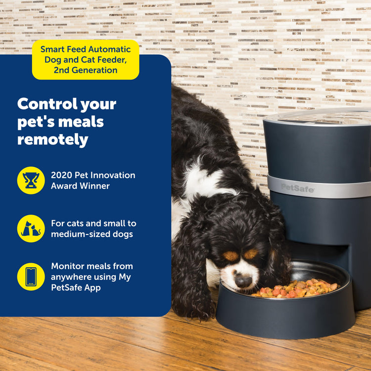 PetSafe Smart Feed, Electronic Pet Feeder for Cats & Dogs, 6L/24 Cup Capacity, Programmable Mealtimes, Alexa, Apple & Android Compatible, Backup Batteries Ensure Meal Delivery During Power Outage