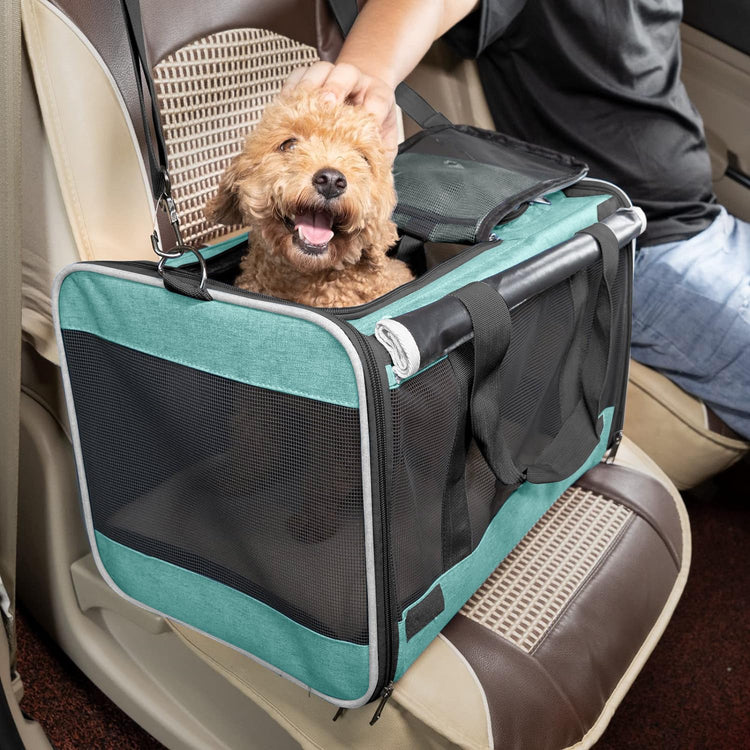 GAPZER Pet Carrier for Large Cats, Soft-Sided Cat Carrier for Medium Big Cats and Puppy up to 20lbs, Washable Dog Carrier Privacy Protection for Home Outdoor Travel