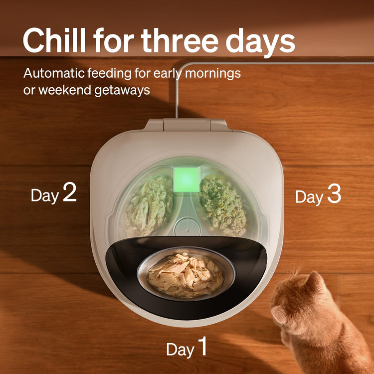 PETLIBRO Automatic Wet Food Cat Feeder 2026 New Version with Semiconductor Cooling, Refrigerated 3 Fresh Meals in 3 Days, App-Controlled Pet Food Dispenser, Stainless Steel Bowl, Easy to Clean