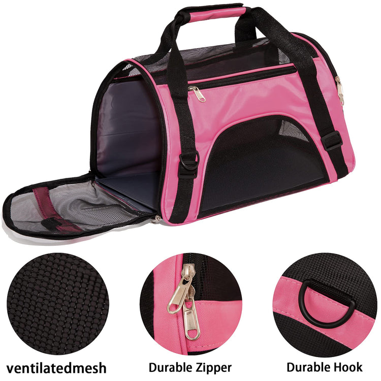 MuchL Pet Carrier Soft-Sided Carriers for Cat Carriers Dog Carrier for Small Medium Cats Dogs Puppies Pet Carrier Airline Approved Cat Dog Pet Travel Carrier (Small, Blue)