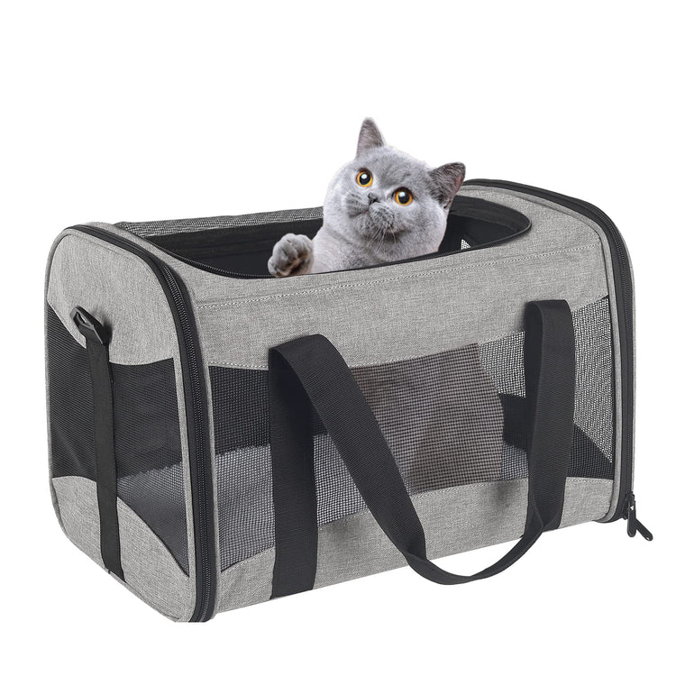Cat Dog Carriers Soft-Sided Pet Carrier Large Cats for Medium Big Cat Small Dog Puppy up to 16lbs TSA Airline Approved Animal Collapsible Cat Carrier Carriers Travel Carrier Cat Bag (17x11x11)