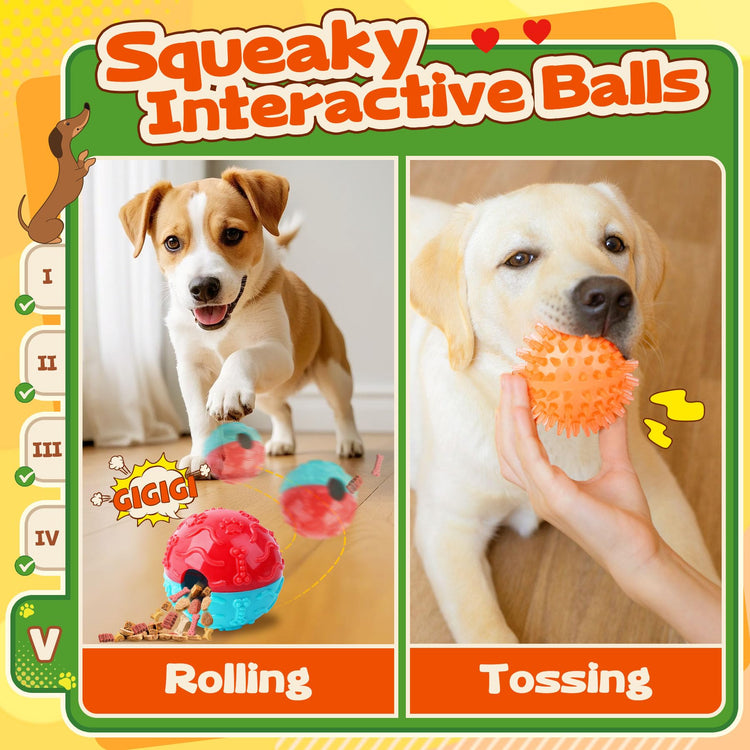 Forfon 9 Pack All-Around Dog Puzzle Toy Set -Mentally Stimulating Dog Enrichment Toys for Small to Medium Smart Dogs, Includes Dog Lick Mat with Suction Cups