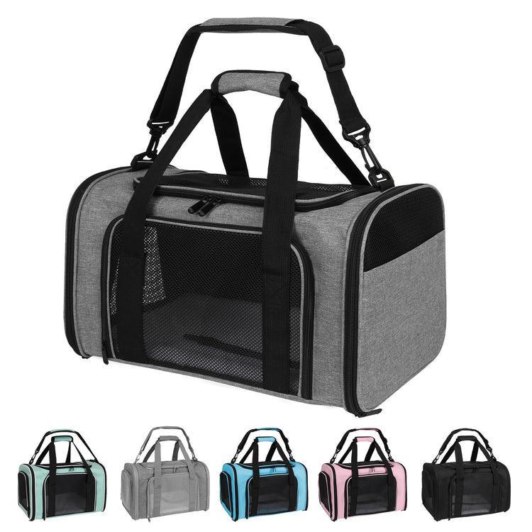 Cat Dog Carriers Soft-Sided, Pet Travel Carrier for Small Cats Dogs Under to15lbs, Soft-Solid Collapsible Carrier,(Medium,Green)