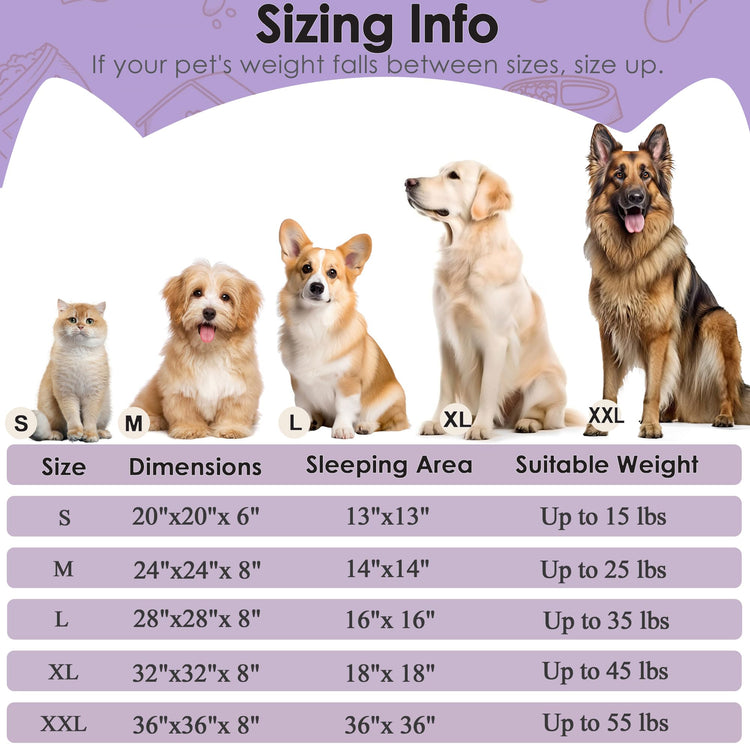 Hoewina Dog & Cat Bed for Indoor Cats, 20in Calming Donut Bed for Puppy and Kitten, Washable Round Fluffy Pet Bed for Small Medium Dogs and Cats (Light Grey)
