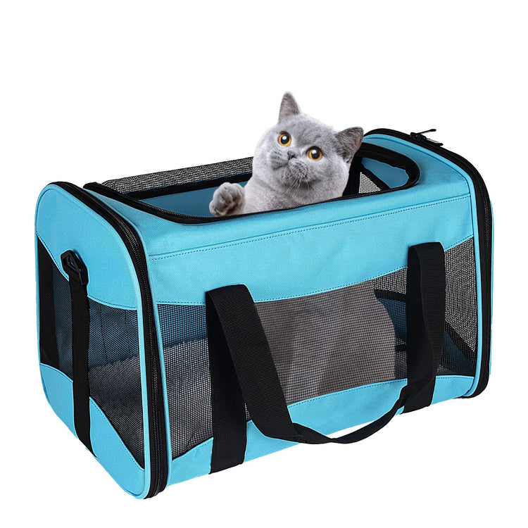 Cat Dog Carriers Soft-Sided Pet Carrier Large Cats for Medium Big Cat Small Dog Puppy up to 16lbs TSA Airline Approved Animal Collapsible Cat Carrier Carriers Travel Carrier Cat Bag (17x11x11)