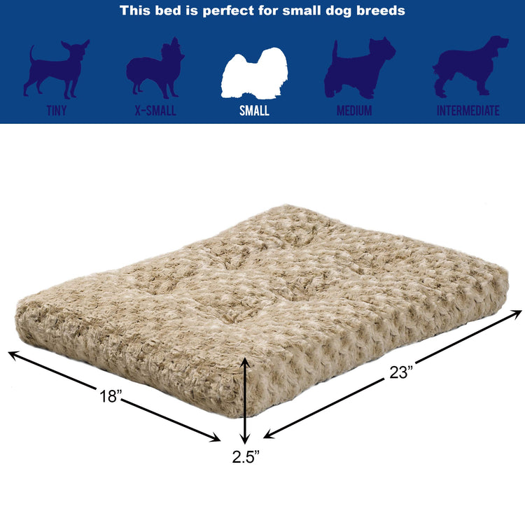 MidWest Homes for Pets XXS QuietTime Deluxe Gray Ombré Swirl Plush Pet Bed, Machine Washable, Non-Skid Bottom, Soft Crate Mat for 18-inch Crates