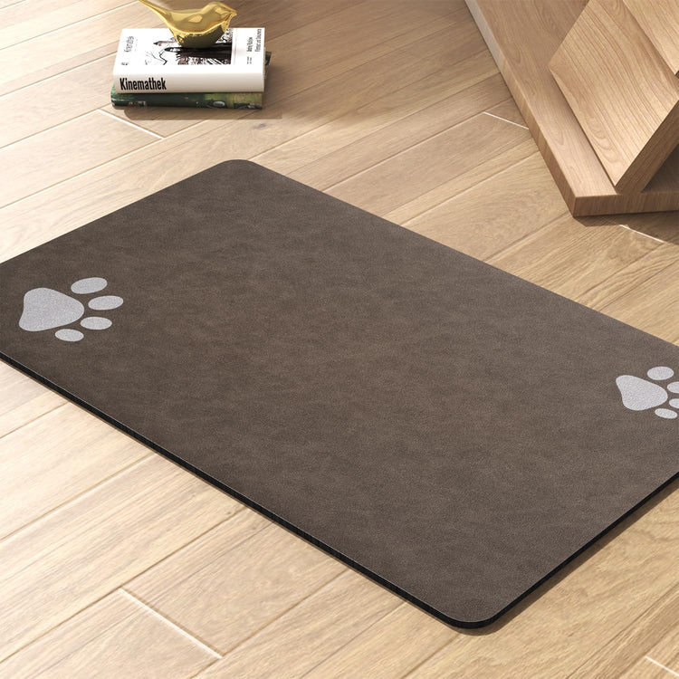 PADOOR Pet Feeding Mat-Absorbent Dog Mat for Food and Water Bowl-No Stains Easy Clean Dog Food Mat-Quick Dry Water Dispenser-Puppy Supplies Accessories
