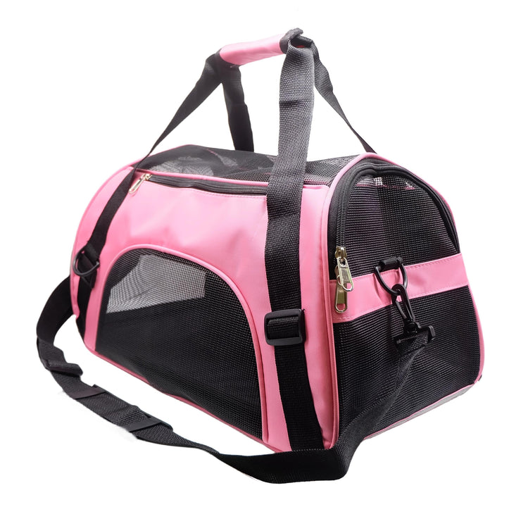 ZaneSun Cat Carrier,Soft-Sided Pet Travel Carrier for Cats,Dogs Puppy Comfort Portable Foldable Pet Bag Airline Approved (Small Blue)