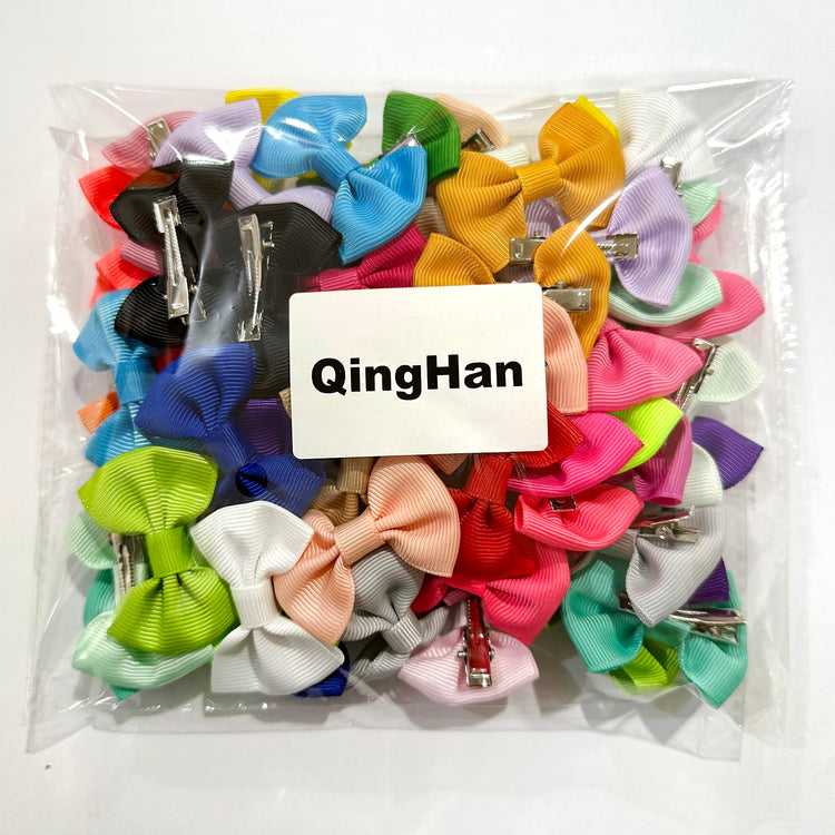 QingHan Dog Hair Bows Small Puppy Clips for Pet Grooming Accessories Doggy Gifts 60Pcs (30 Pairs)