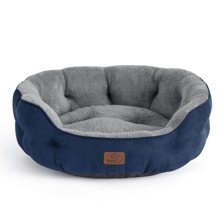 Bedsure Dog Beds for Small Dogs - Round Medium Cat Beds for Indoor Cats, Washable Pet Bed for Puppy and Kitten with Slip-Resistant Bottom, 25 Inches, Taupe