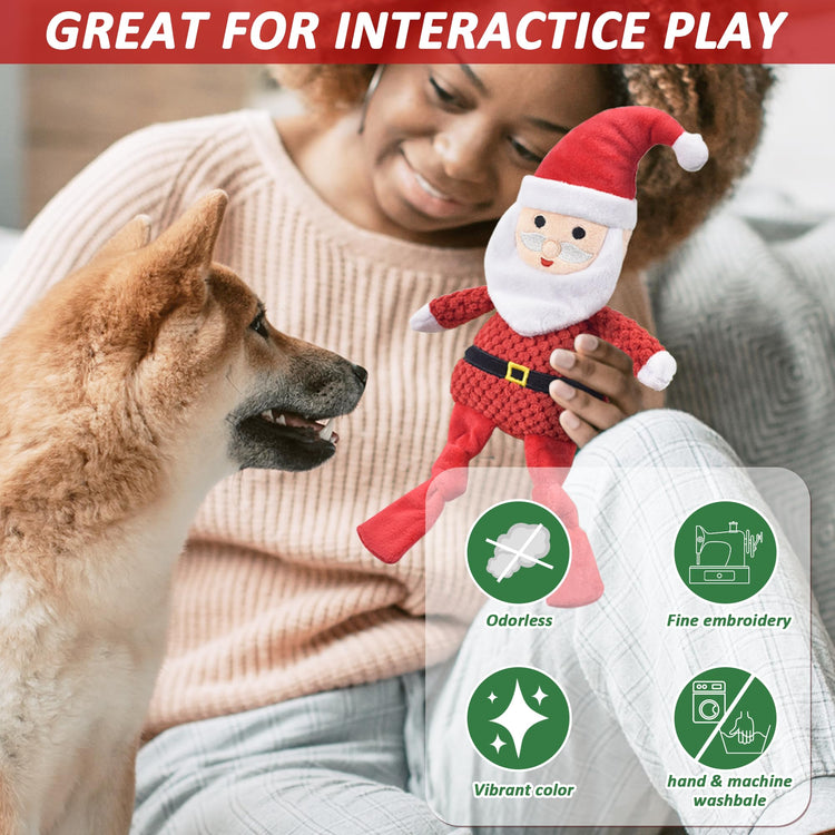 LECHONG 5 Pack Tough Dog Toys Stuffed Squeaky Dog Toys Assortment Plush Animal Dog Toy Value Bundle Puppy Pet Dog Toys for Small Medium Large Dogs
