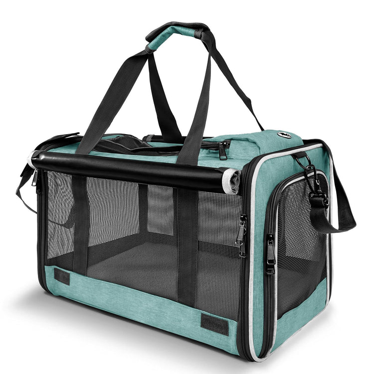GAPZER Pet Carrier for Large Cats, Soft-Sided Cat Carrier for Medium Big Cats and Puppy up to 20lbs, Washable Dog Carrier Privacy Protection for Home Outdoor Travel