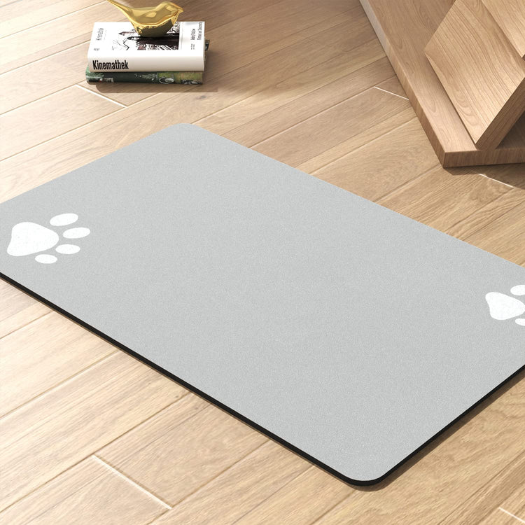 PADOOR Pet Feeding Mat-Absorbent Dog Mat for Food and Water Bowl-No Stains Easy Clean Dog Food Mat-Quick Dry Water Dispenser-Puppy Supplies Accessories