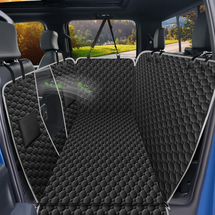 Mancro Dog Car Seat Cover for Back Seat, 2026 Upgraded 600D Heavy Duty Waterproof & Scratch-Resistant Dog Hammock for Car, Back Seat Pet Cover for Dogs with Sedan, Trucks and SUVs, Standard, Black