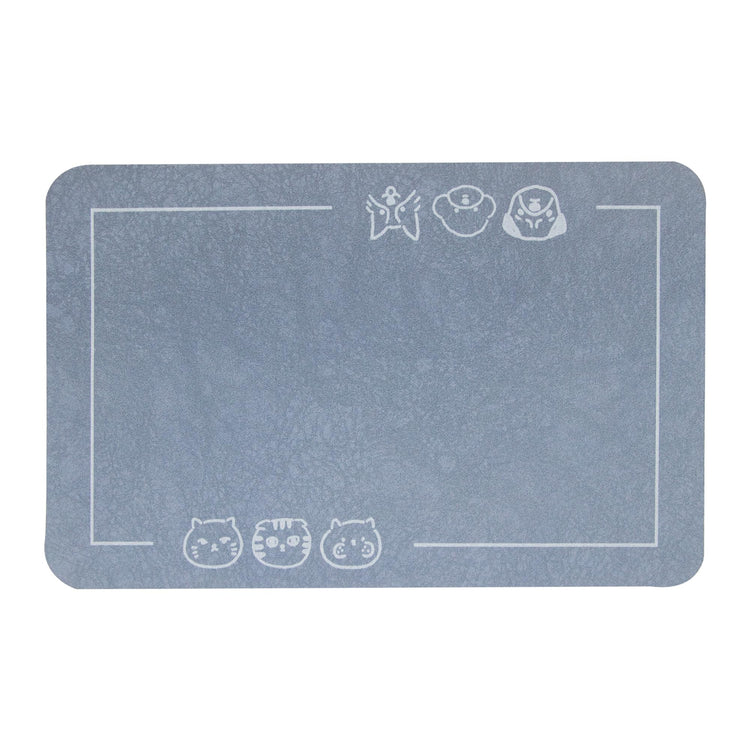 YCT Cat Pet Food Mat - Non-Slip Bottom Absorbent Quick Dry Feeding Mat for Dogs and Cats - Pet Supplies, 11.8"x18.1" Beige
