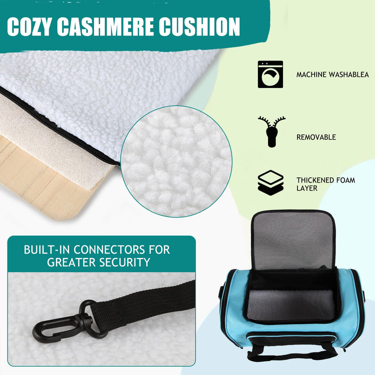 Cat, Dog Carrier for Small Medium Pet Carriers Up to15Lbs, Cats Carrier Soft- Sided Puppy Dogs Bag Portable Foldable Airline Approved Carrier Travel (Green 18 * 11 * 11)